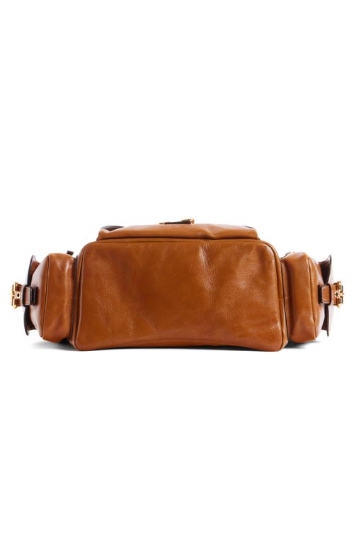 Shop Chloé Camera Leather Top Handle Bag In Clay Brown