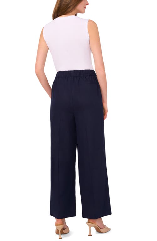 Halogen ® Linen Blend Straight Leg Pants In Classic Navy