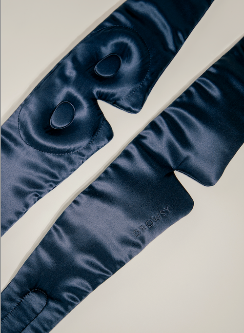 Drowsy Sleep Co . Eyelash Protecting Sleep Mask In Midnight Blue