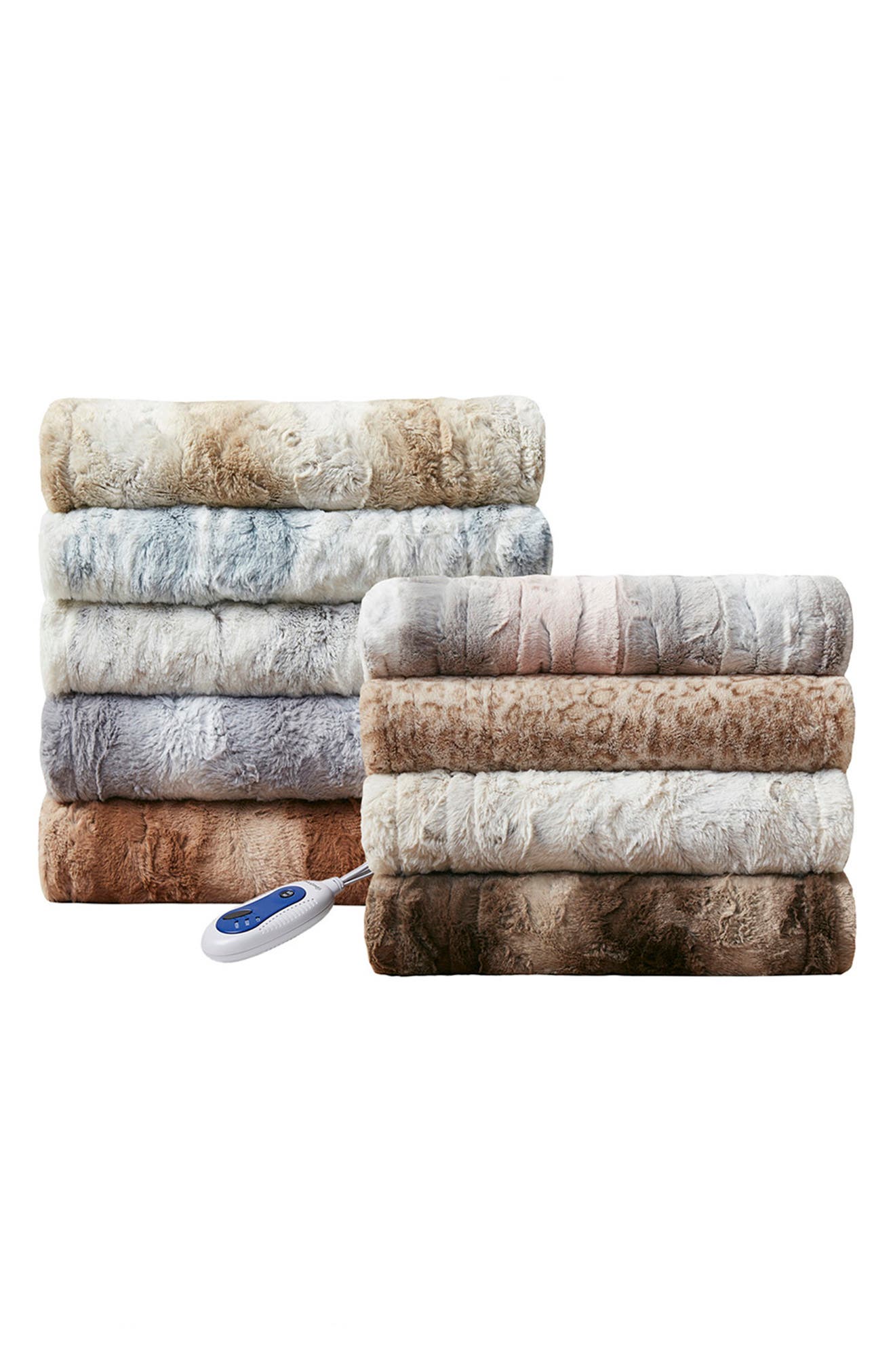 BEAUTYREST Heated Faux Fur Throw Blanket Nordstromrack
