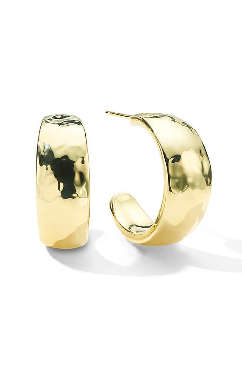 Classico Hammered Hoop Earrings in Gold