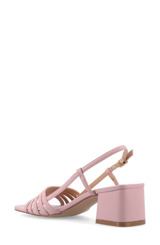Journee Collection Shayana Block Heel Slingback Sandal In Mauve