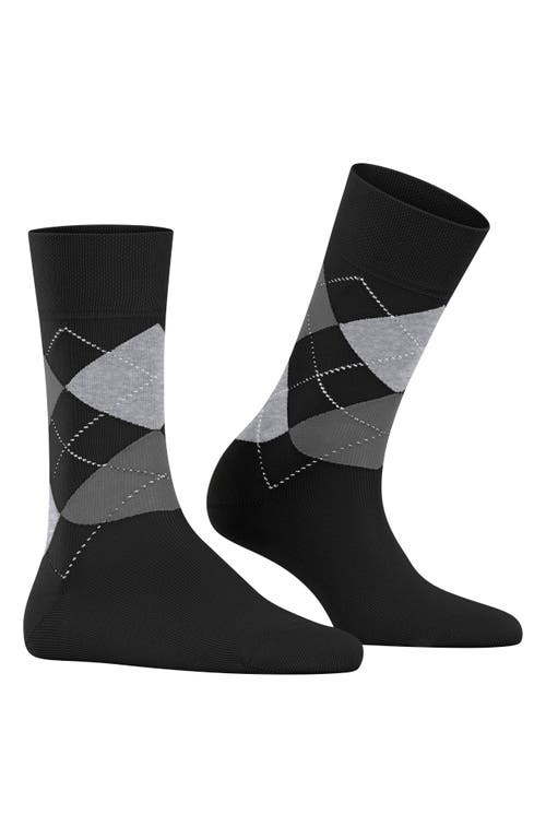Falke Sensitive Argyle Socks In Black