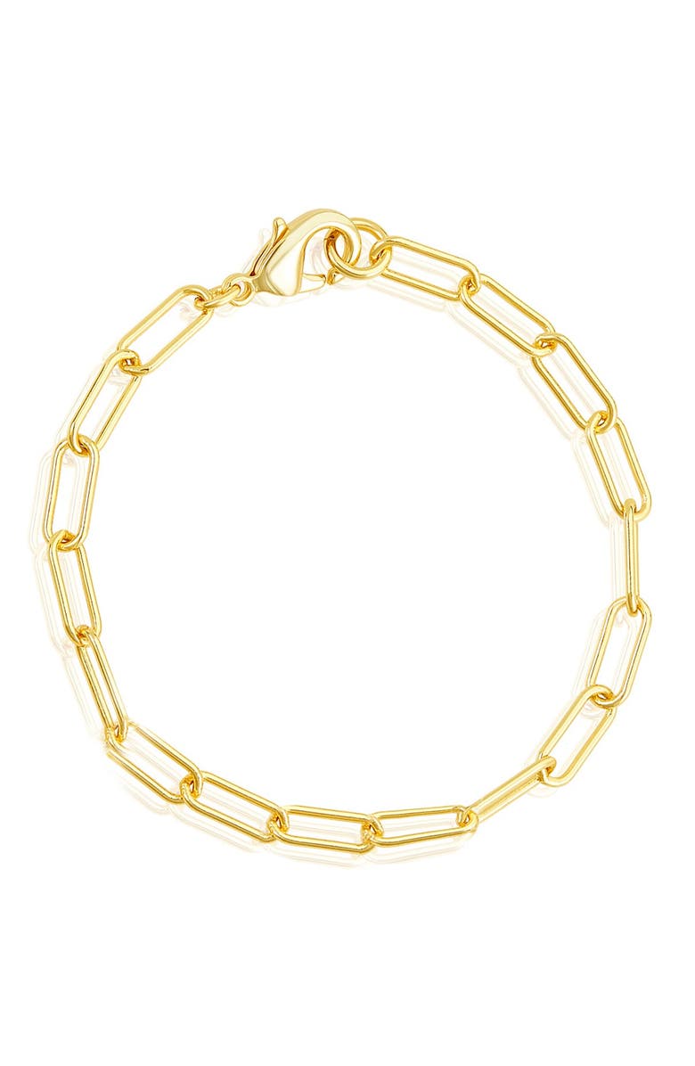 Adornia 14K Gold Plated Paper Clip Chain Bracelet | Nordstromrack