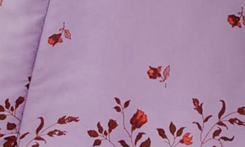 Free People On My Own Floral Satin Nightgown In Lilac Combo
