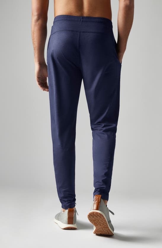 Shop Rhone Ooo Tapered Knit Pants In Navy