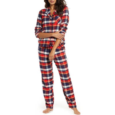 Plus Size Nordstrom Flannel Pajamas, Blue