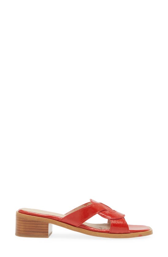Wonders Leather Slide Sandal In Menorca Rojo