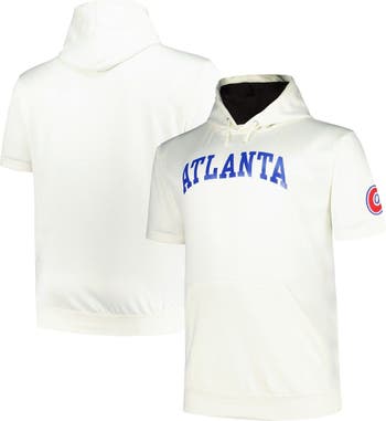 PROFILE Men's Profile Oatmeal Atlanta Braves Big & Tall Contrast Short  Sleeve Pullover Hoodie