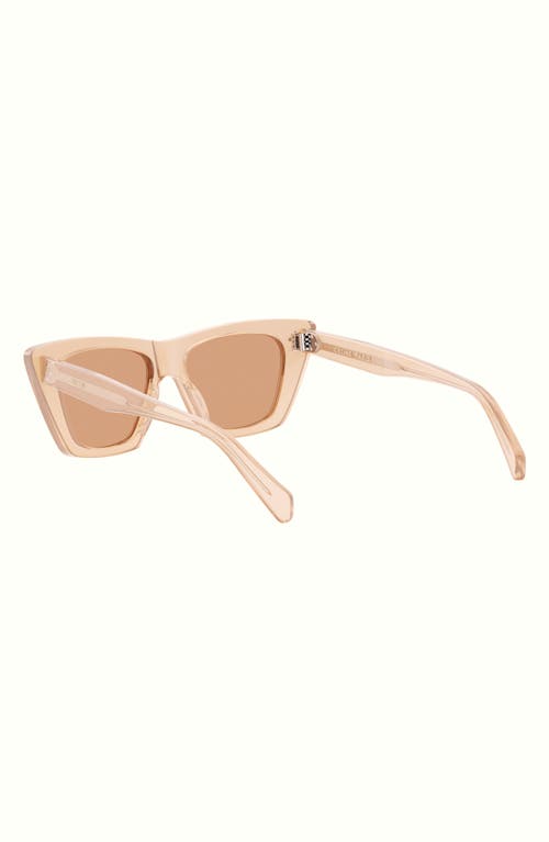 Shop Celine 51mm Cat Eye Sunglasses In Shiny Orange/roviex