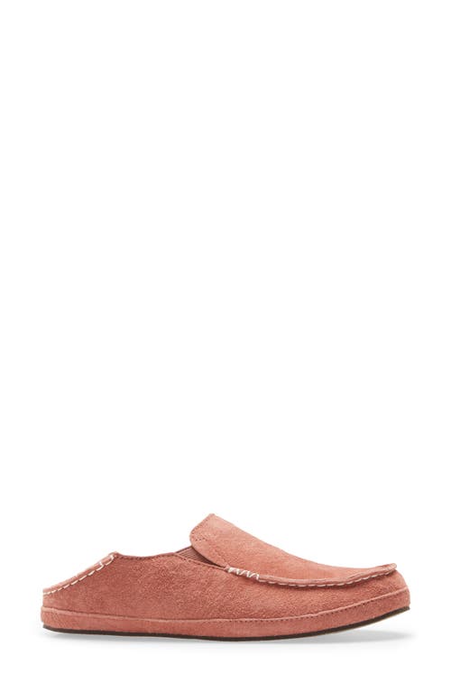 Shop Olukai Nohea Nubuck Slipper In Cedarwood/cedarwood Leather