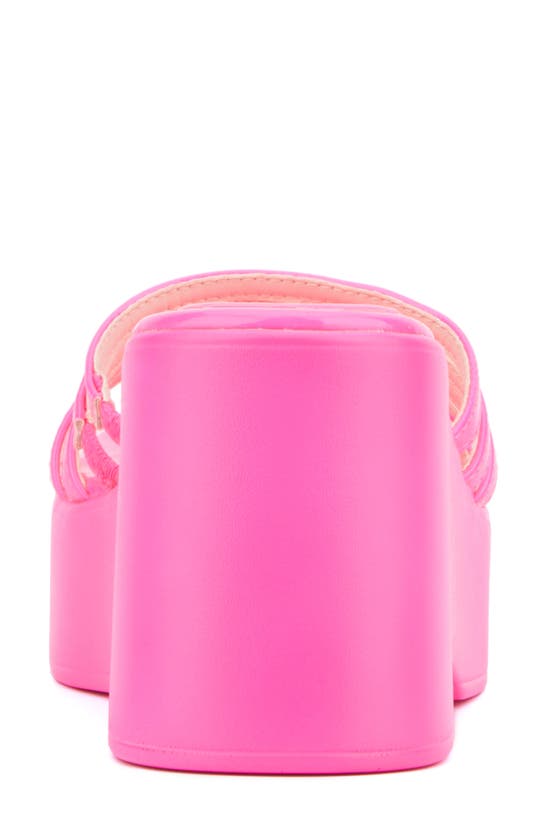 Olivia Miller Dreamer Slide Sandal In Neon Pink