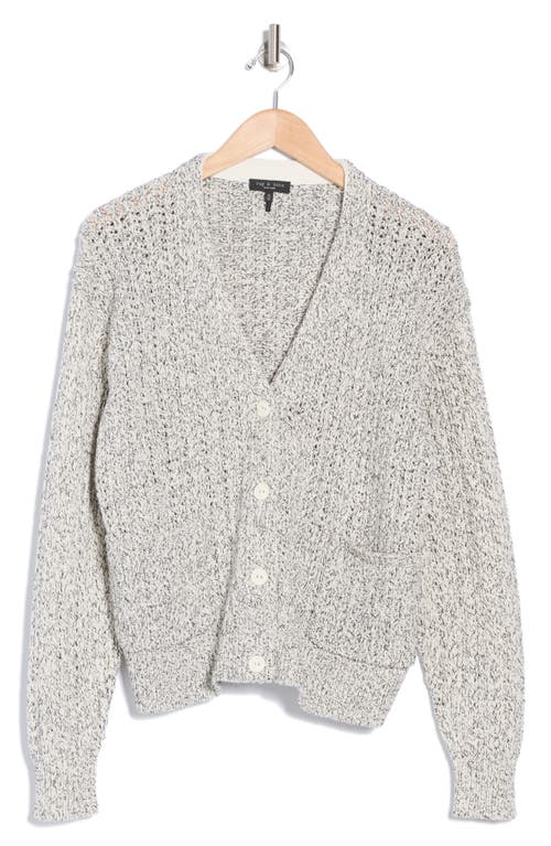 Rag & Bone Edie Cotton Blend Cardigan In Oatmeal Multi