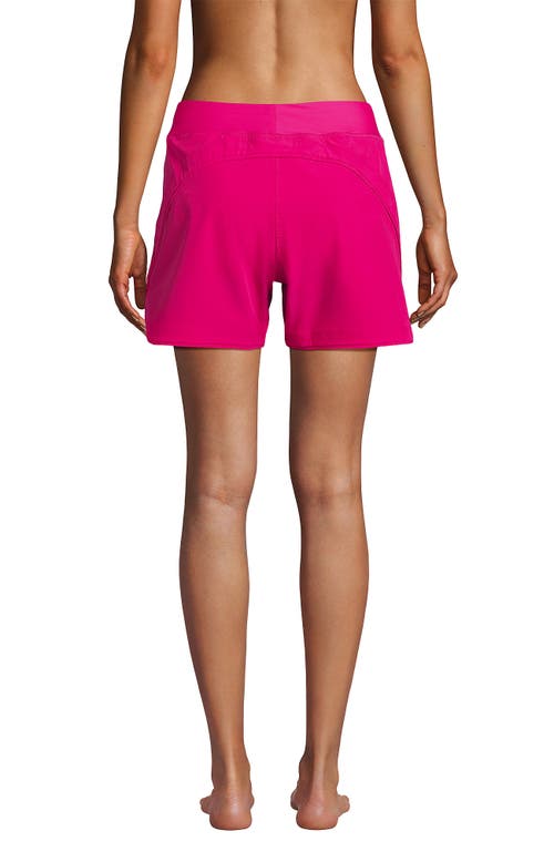 LANDS' END LANDS' END 5" QUICK DRY ELASTIC WAIST BOARD SHORTS SWIM COVER-UP SHORTS WITH PANTY 