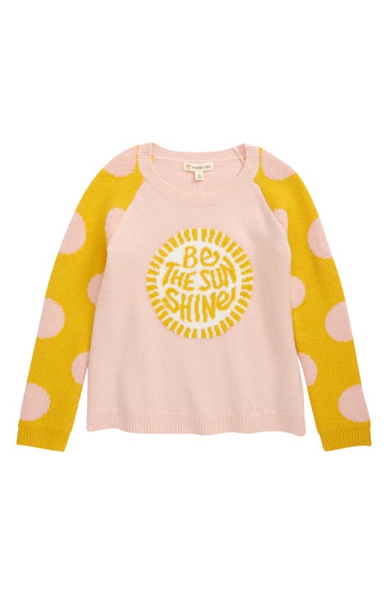 Tucker + Tate Kids' Icon Sweater In Pink English Be The Sunshine