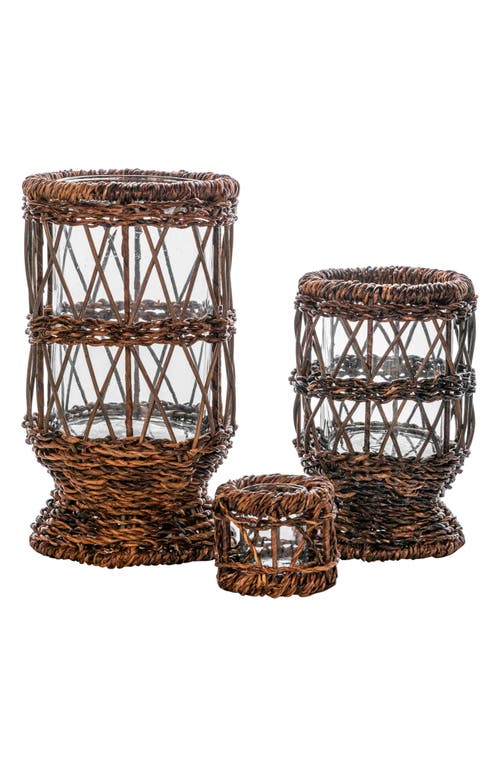 Juliska Devon Willow Large Hurricane In Brown