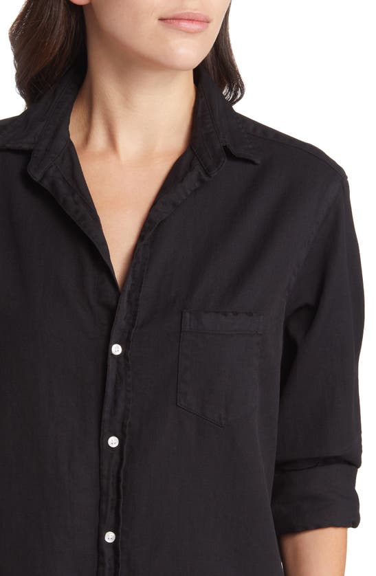 Shop Frank & Eileen Mary Classic Long Sleeve Shirtdress In Black