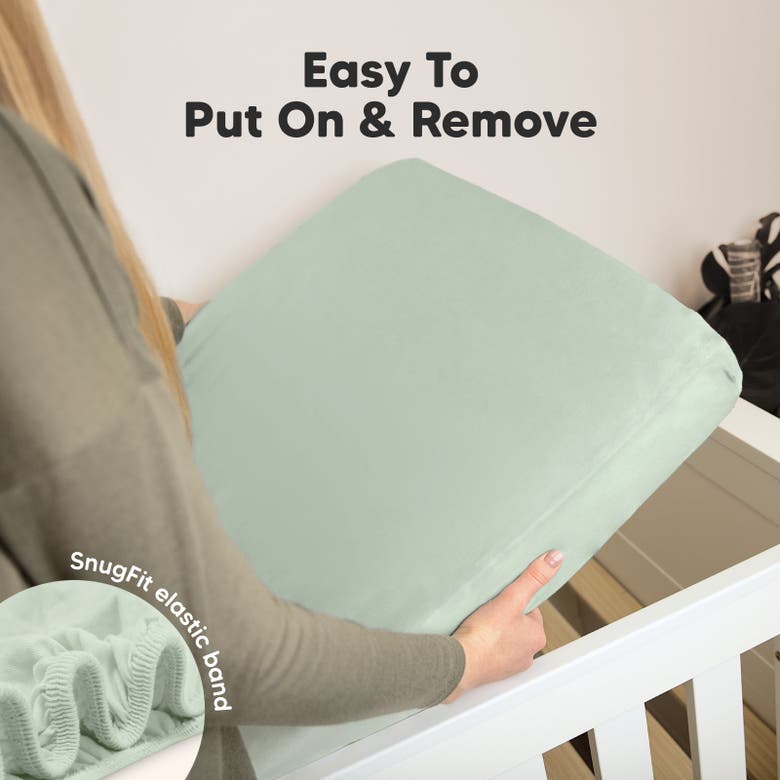 Keababies Soothe Fitted Crib Sheet In Sage