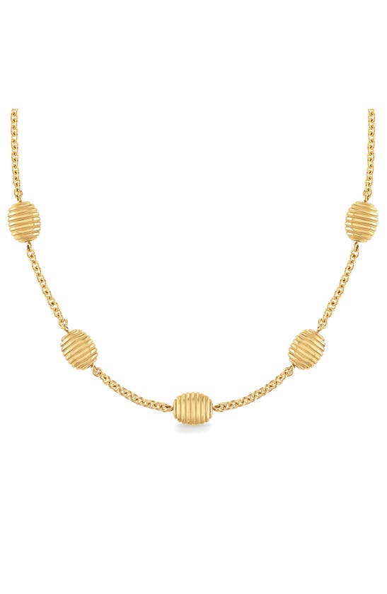 Pamela Zamore 18k Yellow Gold Isla Station Necklace In Gold