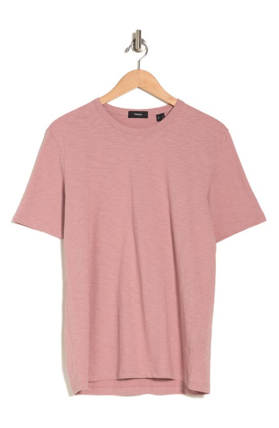Theory Cosmo Solid Crewneck T-shirt In Mauve