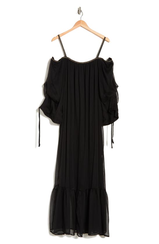 By Design Mira Cold Shoulder Maxi Dress In Black