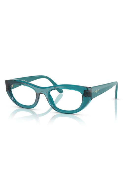 Vogue 49mm Oval Optical Glasses In Blue