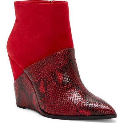Jessica Simpson Huntera Wedge Bootie- Red