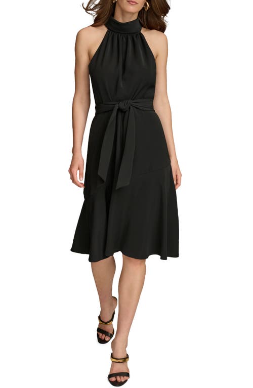 Donna Karan New York Sleeveless A-Line Dress Black at Nordstrom,