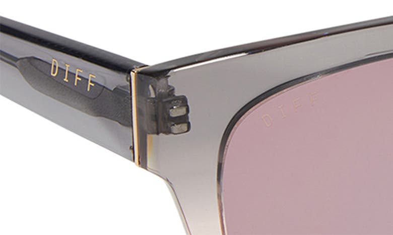 Shop Diff Ariana Ii 54mm Gradient Square Sunglasses In Black Smoke To Vintage Crystal