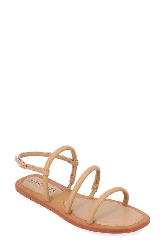 Journee Collection Karrio Tru Comfort Slingback Flat Sandal In Tan