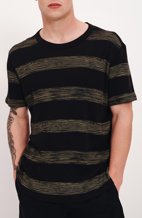 Shop Atm Anthony Thomas Melillo Oversize Sun Bleached Stripe Cotton T-shirt In Black