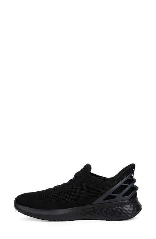 Shop Kizik Gender Inclusive Athens Hands-free Knit Sneaker In Black/black