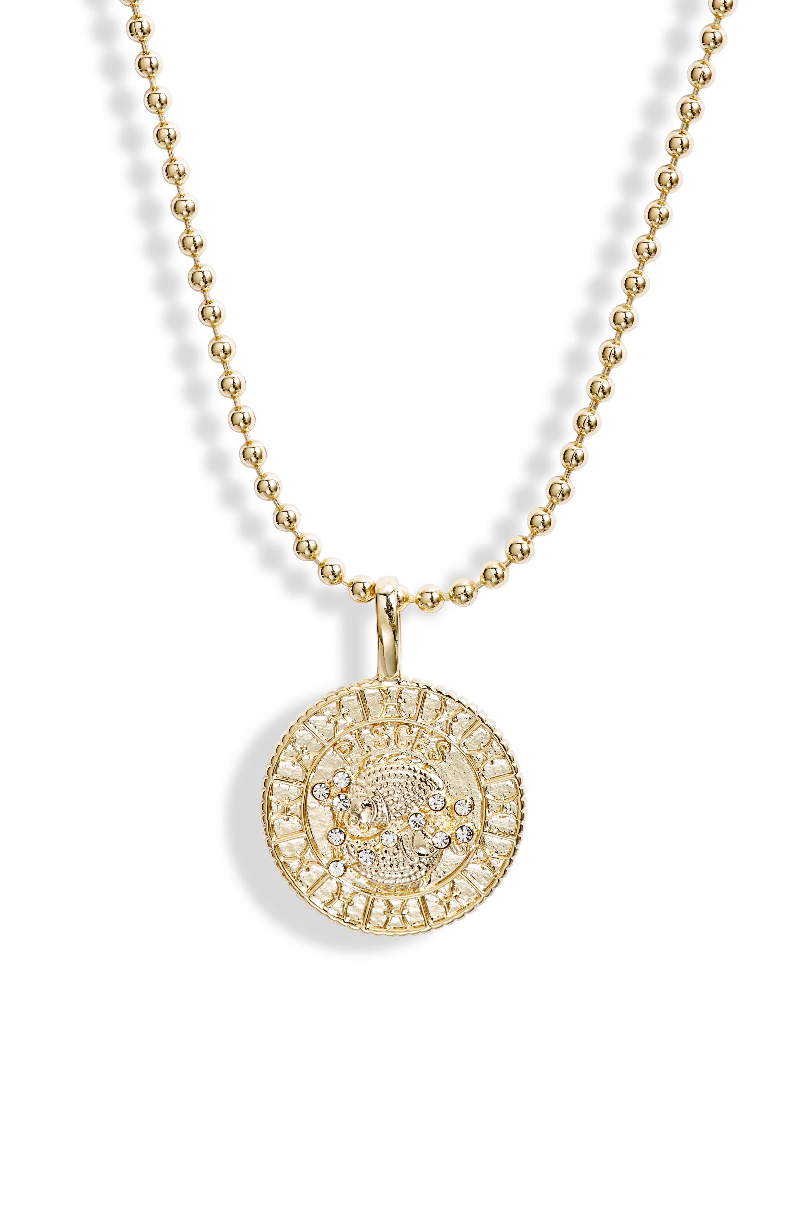 Melinda Maria Zodiac Pendant Necklace In Gold- Scorpio