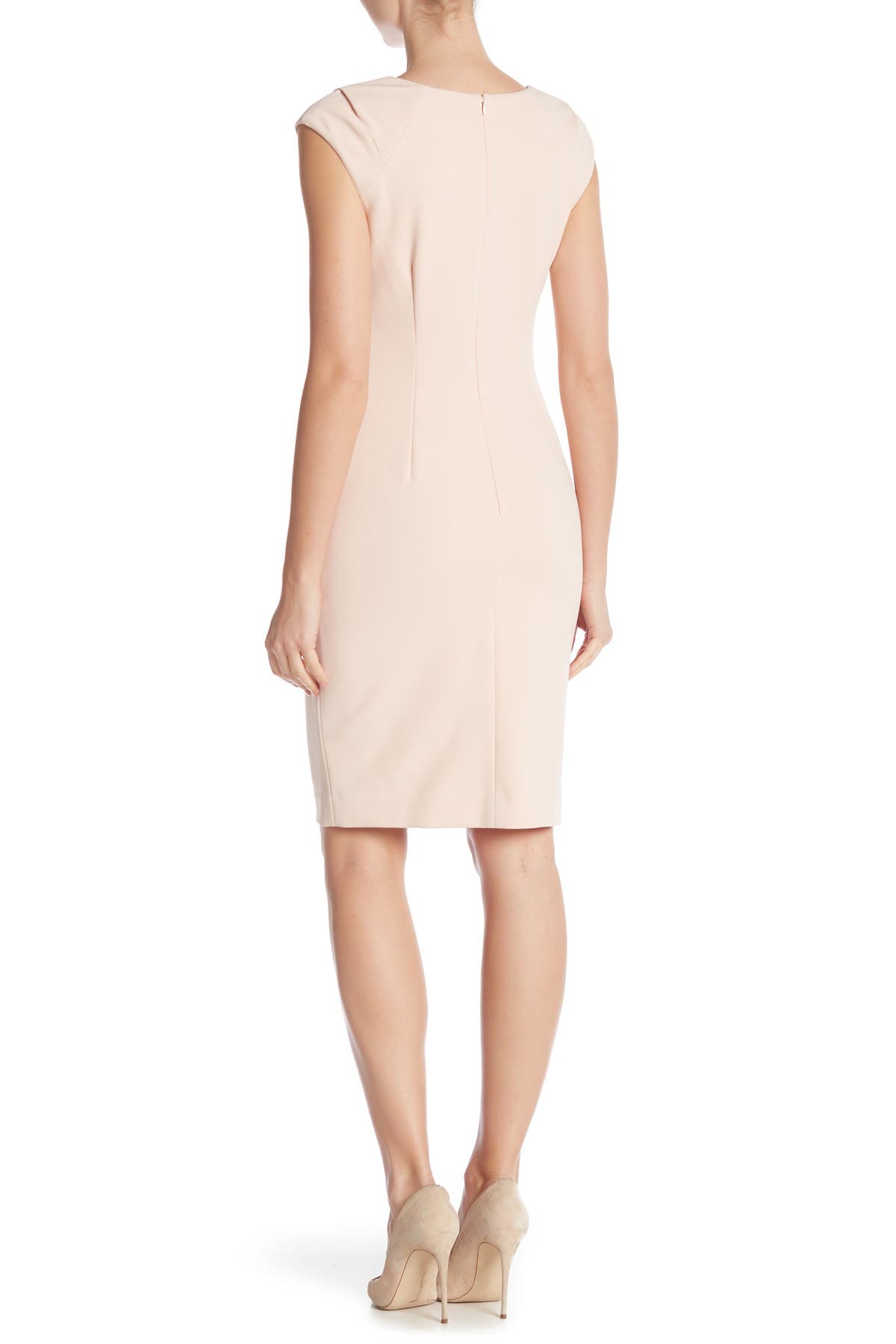 calvin klein horseshoe neck sheath dress