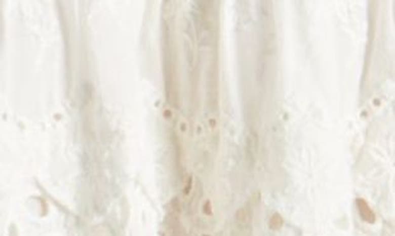 Shop Loveshackfancy Moira Embroidered Eyelet Cotton Miniskirt In Off White