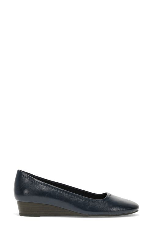 Baretraps Covette Womens Faux Leather Slip-on Ballet Flats In Dark Navy