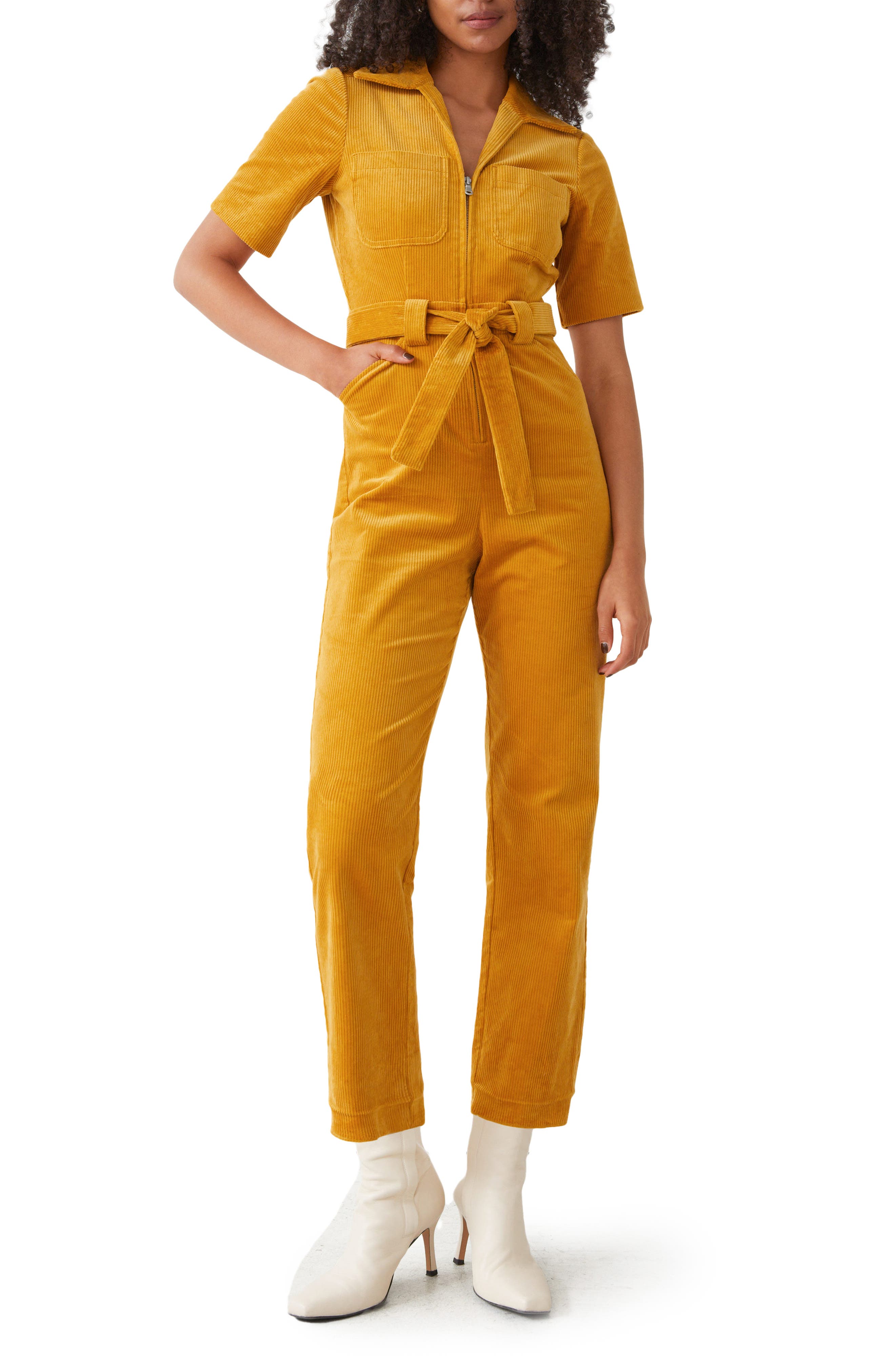 mustard yellow jumpsuit