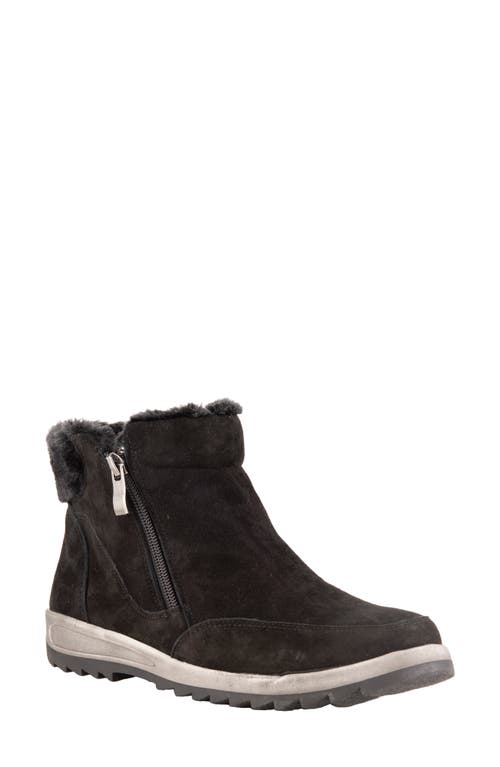 David Tate Tessa Faux Fur Lined Bootie in Black Suede
