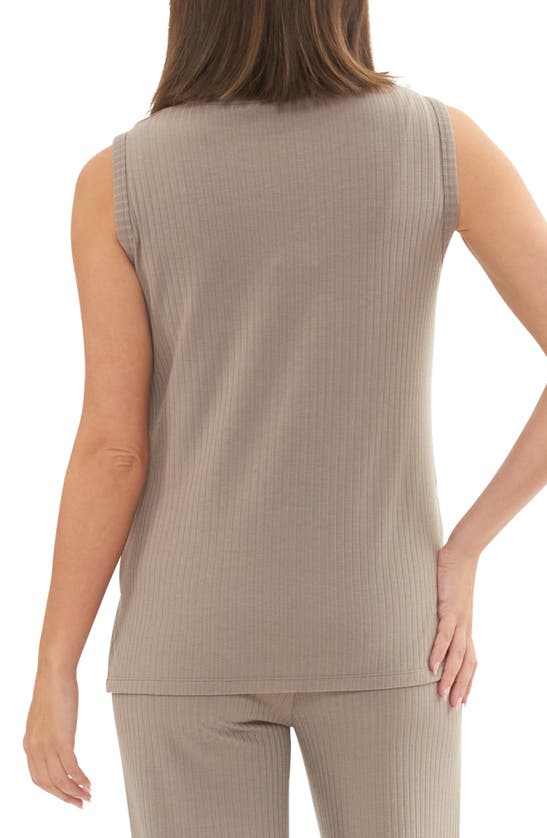 Ripe Maternity Peter Rib Nursing Tank Taupe In Taupe