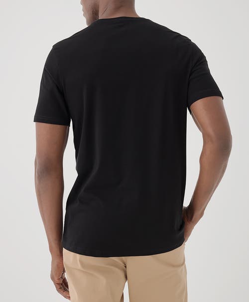 Shop Pact Organic Softspun V-neck Tee In Black