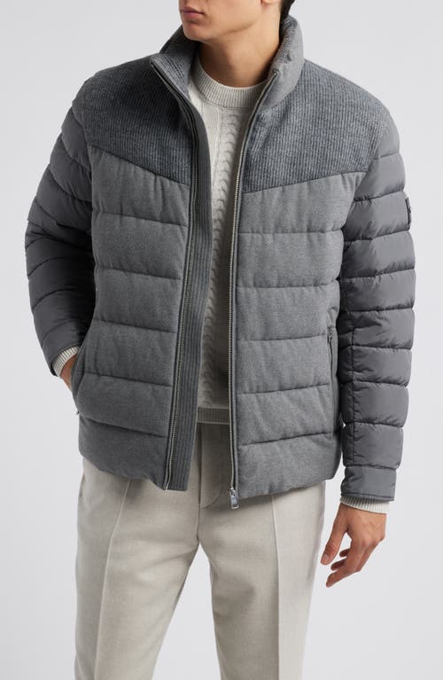 BOSS Clanello Puffer Coat in Medium Grey 