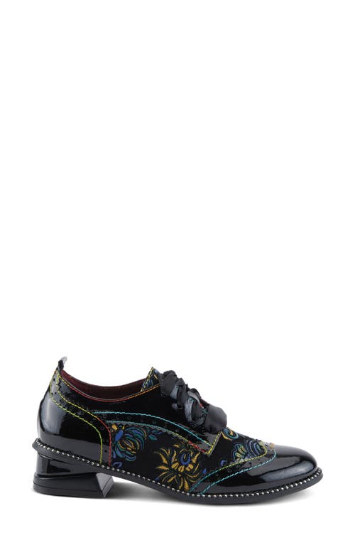 L'artiste By Spring Step Pradeep Wingtip Derby In Black Patent