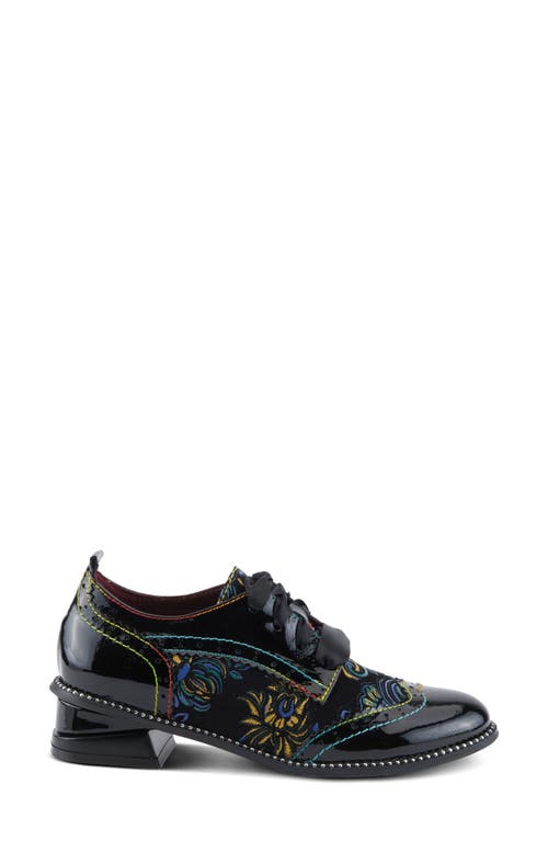 Shop L'artiste By Spring Step Pradeep Wingtip Derby In Black Patent