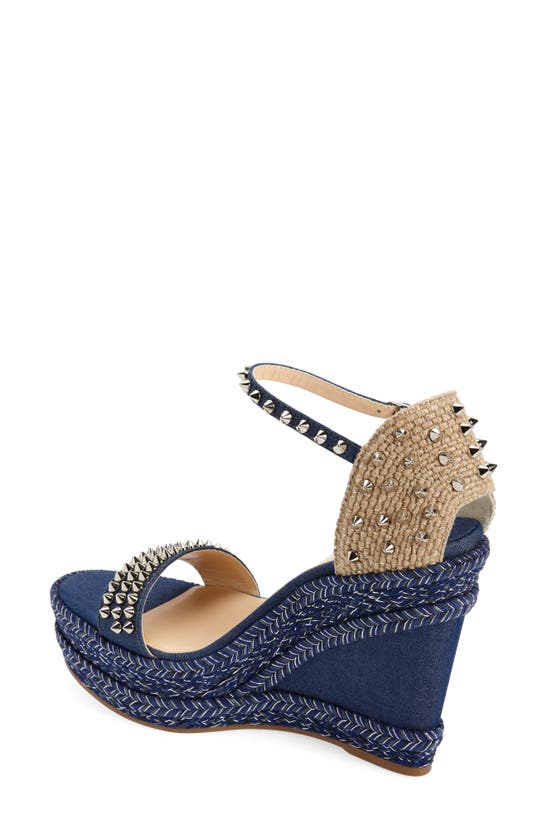 Christian Louboutin Madmonica Wedge Platform Sandal In Blue | ModeSens