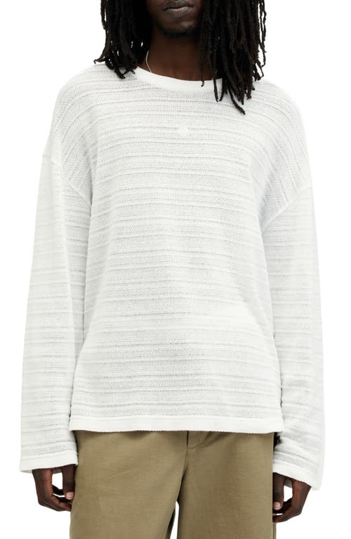AllSaints Drax Knit Stripe Cotton Sweater at Nordstrom,
