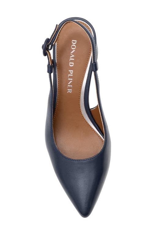 Shop Donald Pliner Song Slingback Pointed Toe Pump In Navy