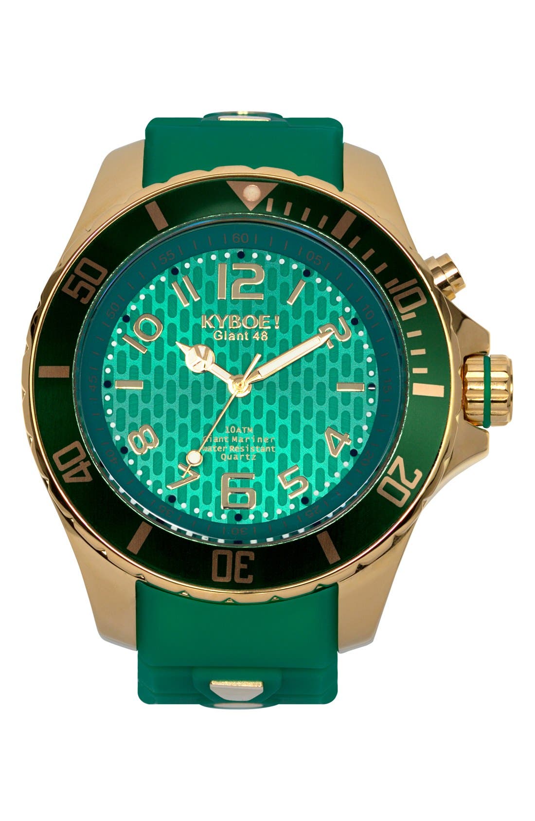 KYBOE! 'Emerald' Silicone Strap Watch, 48mm Nordstrom