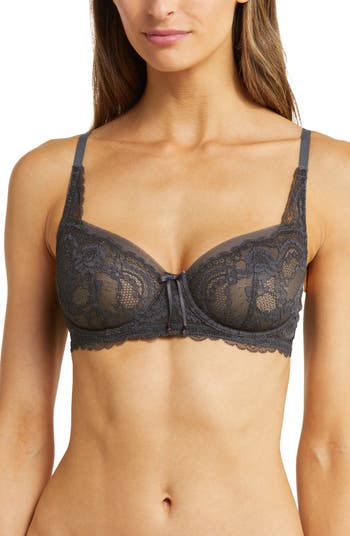 Track No Show Unlined Balconette Bra - Red - 44 - B at Skims