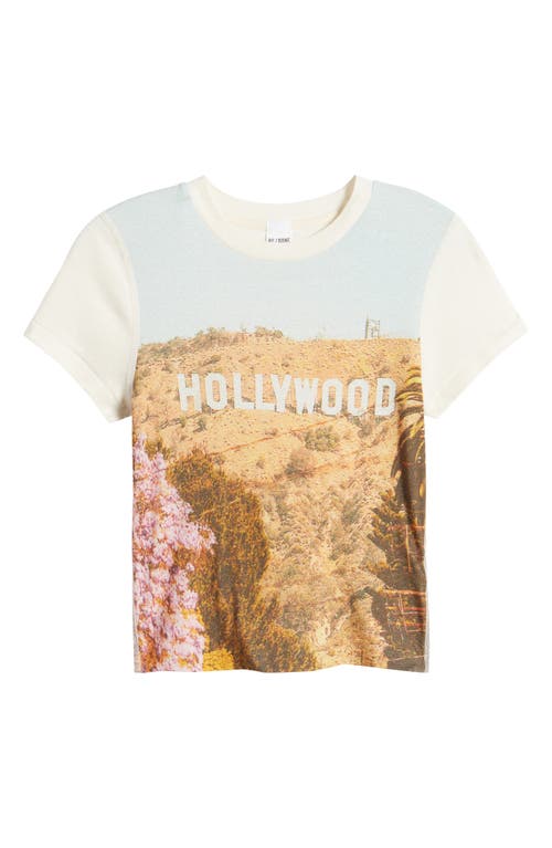 Shop Re/done 90s Hollywood Graphic T-shirt In Vintage White