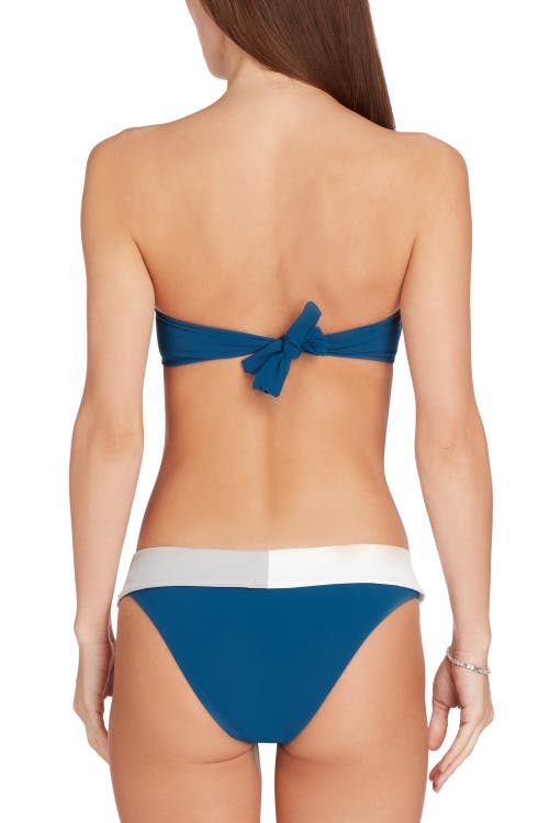 Shop Valimare Capri Colorblock Bikini Bottom In Mineral Blue